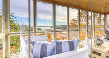 Bayfront home with 270-degree views, large deck & porch - near Popham Beach
