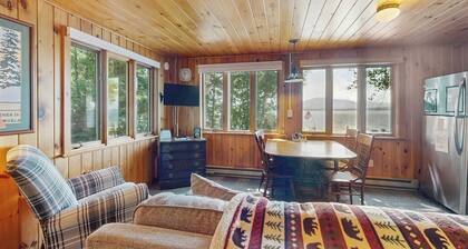 Cozy Lakefront Cottage with Dock, Mountain Views, Peaceful Location