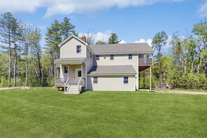 Exterior - Modern farmhouse with deck, firepit, & balcony (Northport)