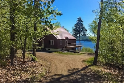 Spectacular lakefront home with dock, firepit, & vaulted ceilings - dog-friendly