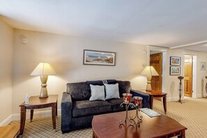 TV - Daylight basement apartment with firepit, grill, & washer/dryer - dog-friendly (Ellsworth)