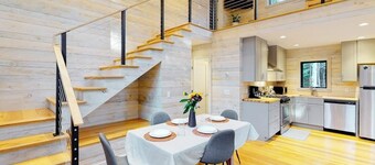 Contemporary retreat with grill, firepit, & patio - walk to beach