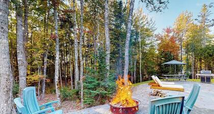 Contemporary retreat with grill, firepit, & patio - walk to beach
