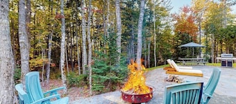 Contemporary retreat with grill, firepit, & patio - walk to beach