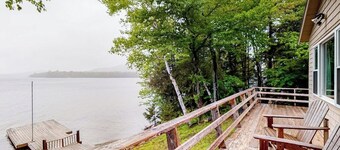 Lake front home with privately shared dock for the homes in this complex