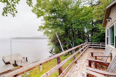 Lake front home with privately shared dock for the homes in this complex