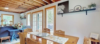 Sunny, lakefront home on South Pond with private dock, great deck & firepit