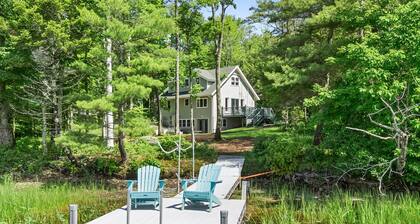 Loon's Cry on South Pond- Sunny, lakefront home with private dock, great deck & firepit