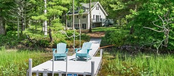 Loon's Cry on South Pond- Sunny, lakefront home with private dock, great deck & firepit