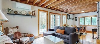 Sunny, lakefront home on South Pond with private dock, great deck & firepit