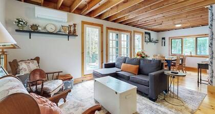Sunny, lakefront home on South Pond with private dock, great deck & firepit
