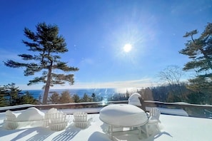 Property grounds - Elegant ocean view home with breathtaking views, private hot tub & large deck (Rockport)
