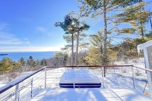 Property grounds - Elegant ocean view home with breathtaking views, private hot tub & large deck (Rockport)