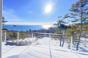 Property grounds - Elegant ocean view home with breathtaking views, private hot tub & large deck (Rockport)