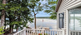 Peaceful Lakefront Escape with Outdoor Dining, Beach Access, Deck & Firepit