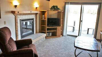 TV, fireplace, table tennis