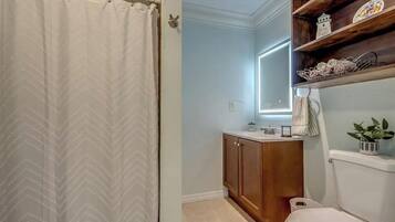 Free toiletries, hair dryer, towels, soap