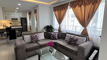 Smart TV, fireplace, table tennis, books