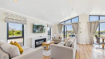 Smart TV, fireplace