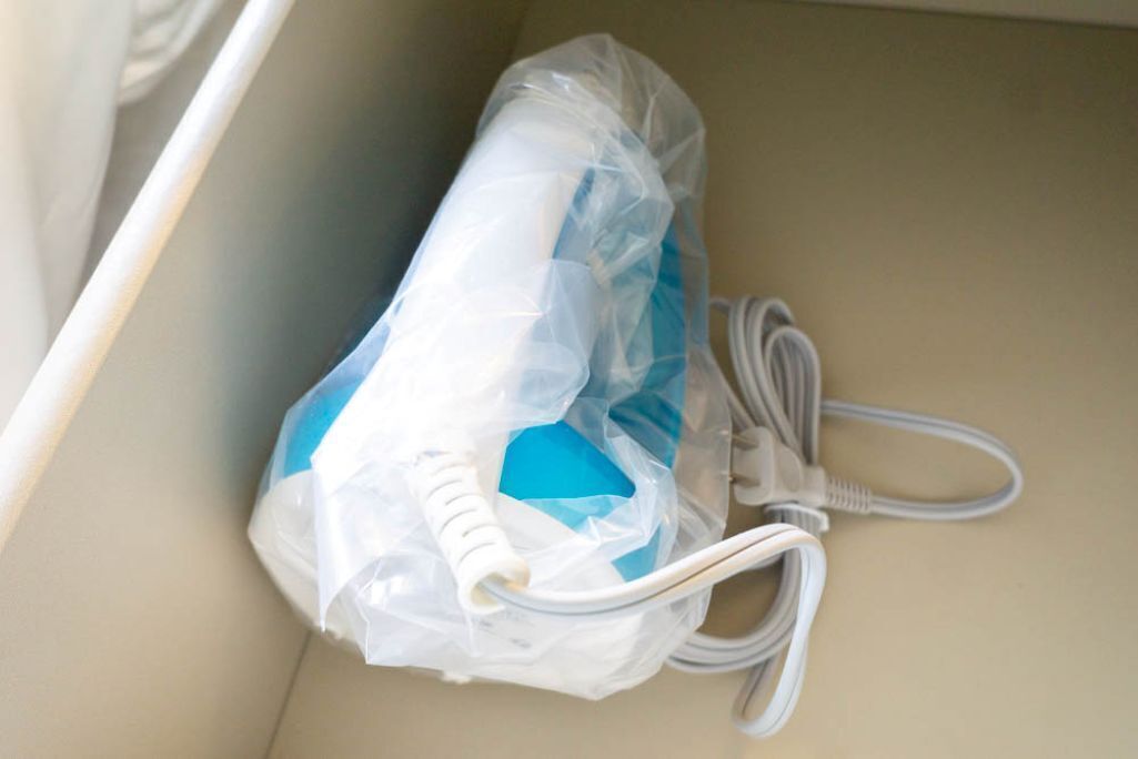 Hair dryer, bidet, towels, soap