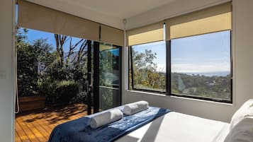 Casa luxo, varanda, vista para o mar | Roupas de cama premium, individualmente decorados