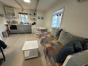 Estudio familiar, patio, vista al patio | Tabla de planchar con plancha y wifi gratis