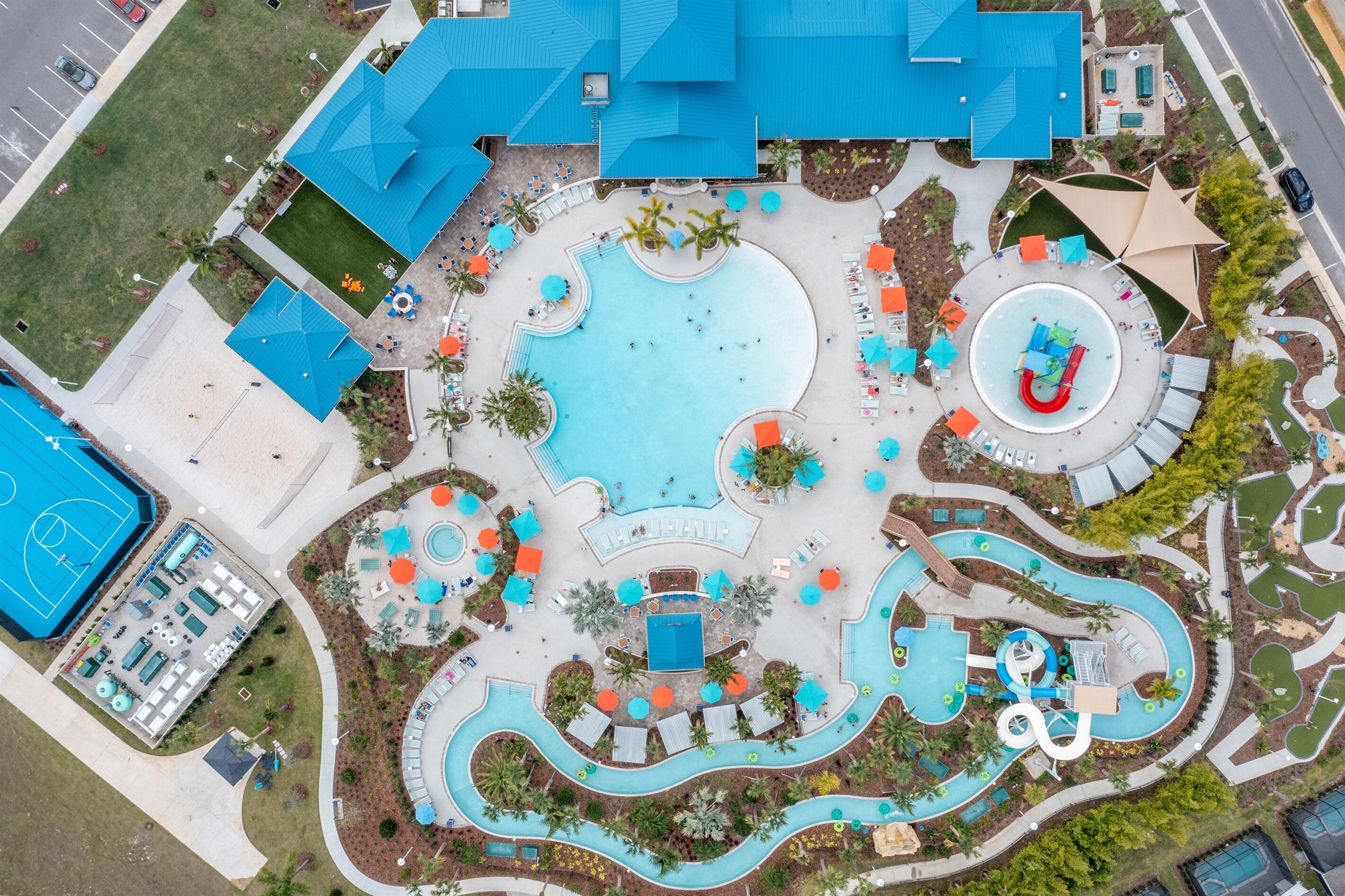 A heated pool
