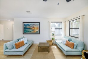 Living area - Coastal Cowgirl Retreat Near Beach + Downtown (St. Petersburg)