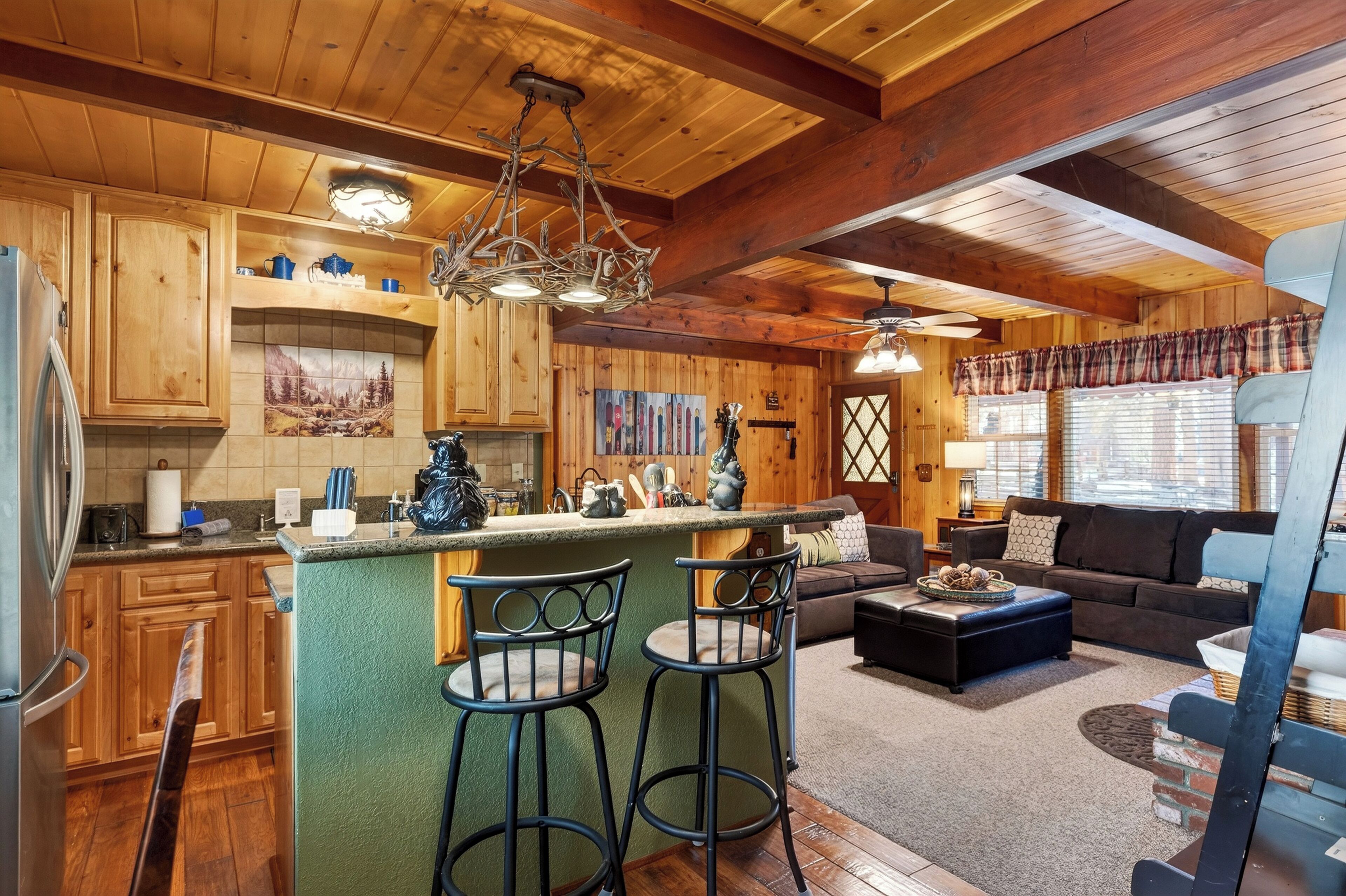 Smart TV, fireplace, video games, table football