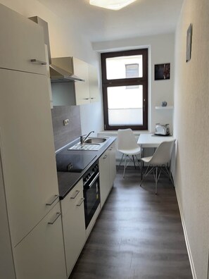 Fridge, microwave, oven, stovetop - Fewos4seasons vacation apartment 6 (Oberwiesenthal)