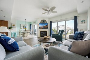 TV - Captiva Bay is a mid-town bayside retreat with a bright, open floor plan and outdoor pool (Ocean City)