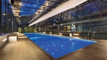 Indoor pool, a heated pool