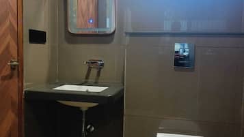 Suite | Salle de bain | Douche, serviettes fournies, savon, shampoing