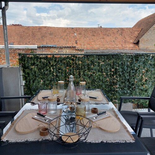 Maisonette with south-facing terrace & barbecue