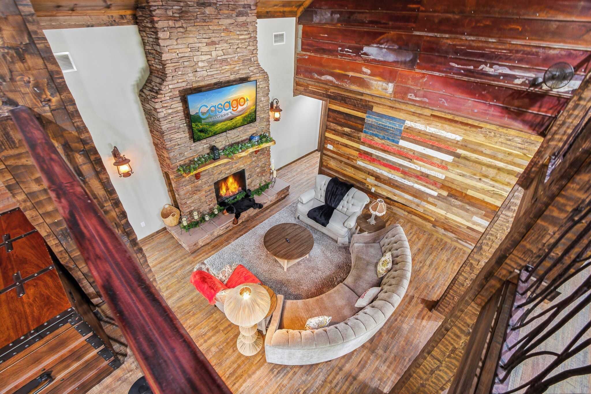 Televisión, chimenea