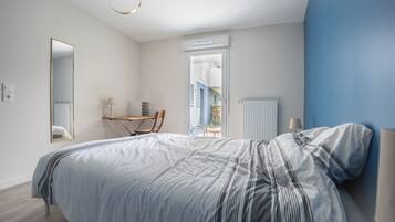2 slaapkamers, een bureau, gratis wifi, beddengoed
