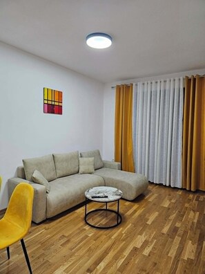 Family Apartment, Balcony, Garden View | Living area - Aura Apartments (Ulcinj)