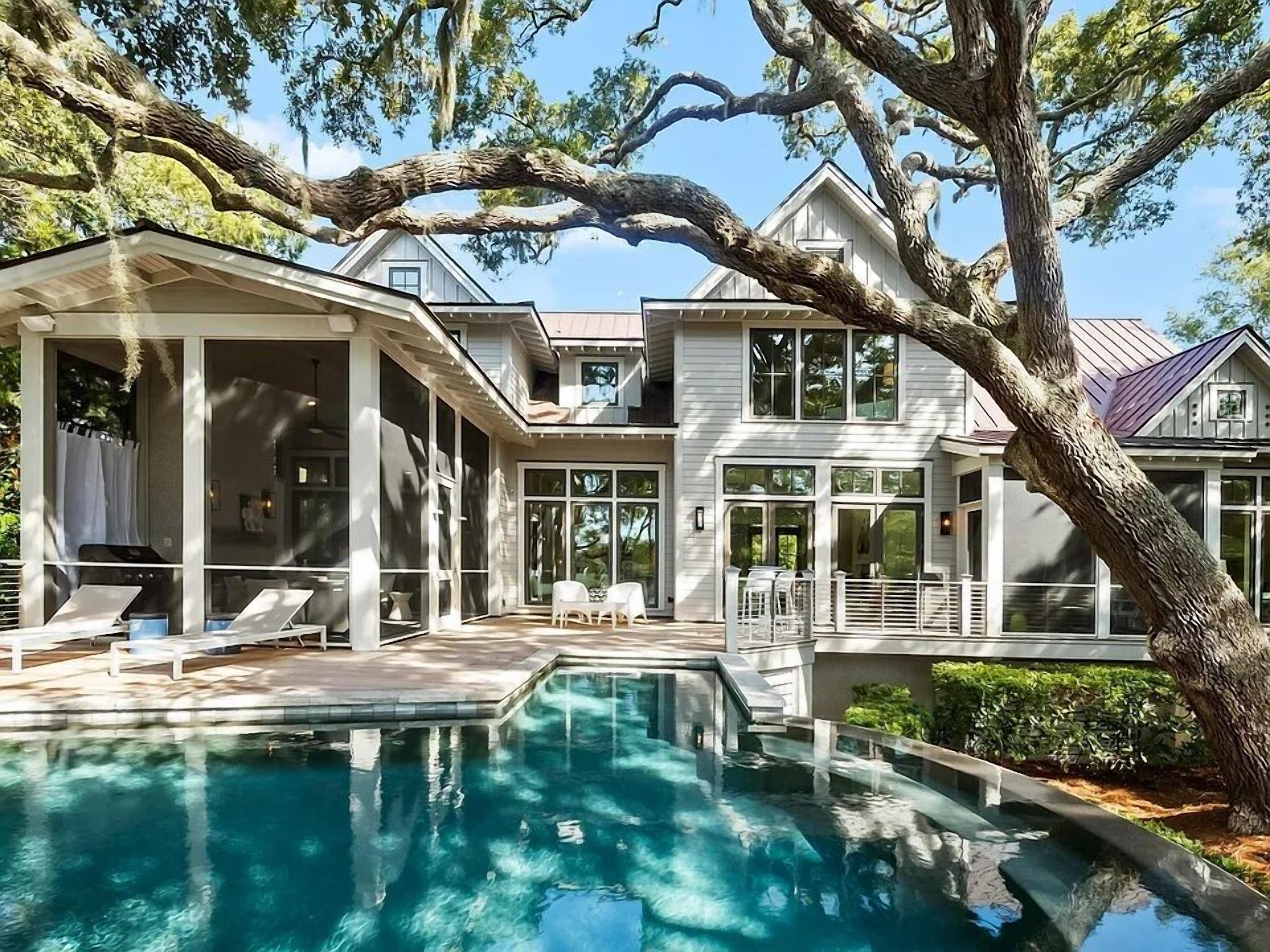 A heated pool
