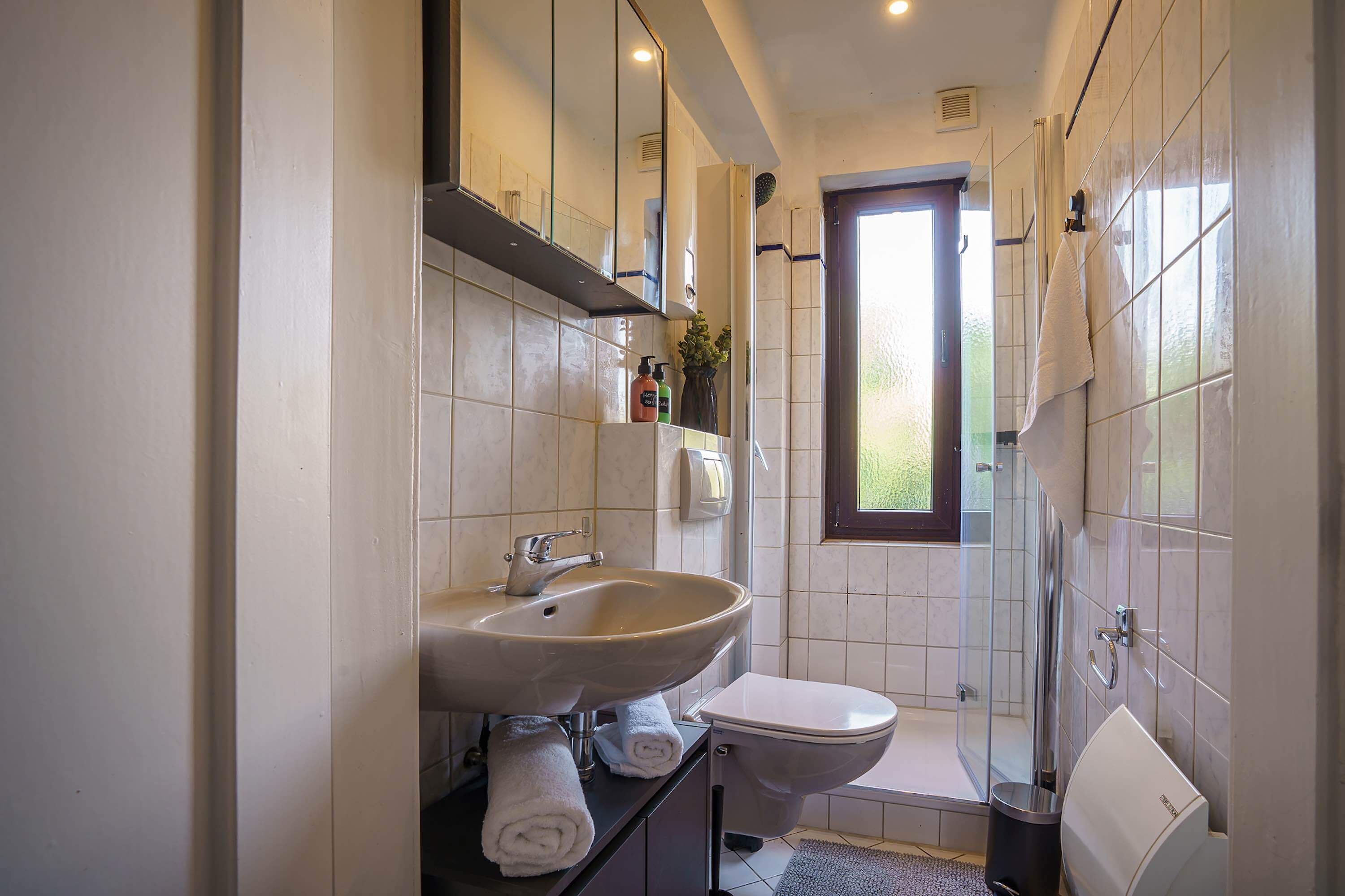 Handtücher, Seife, Toilettenpapier