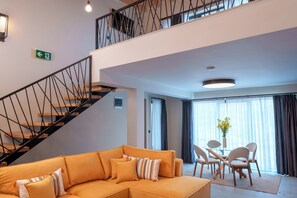 Deluxe-Maisonette, Parkblick | Wohnbereich