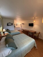 Classic Double Room, 2 Double Beds, Private Pool | Desk, laptop workspace, free WiFi, bed sheets