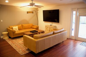 Smart TV, books, stereo, computer monitors