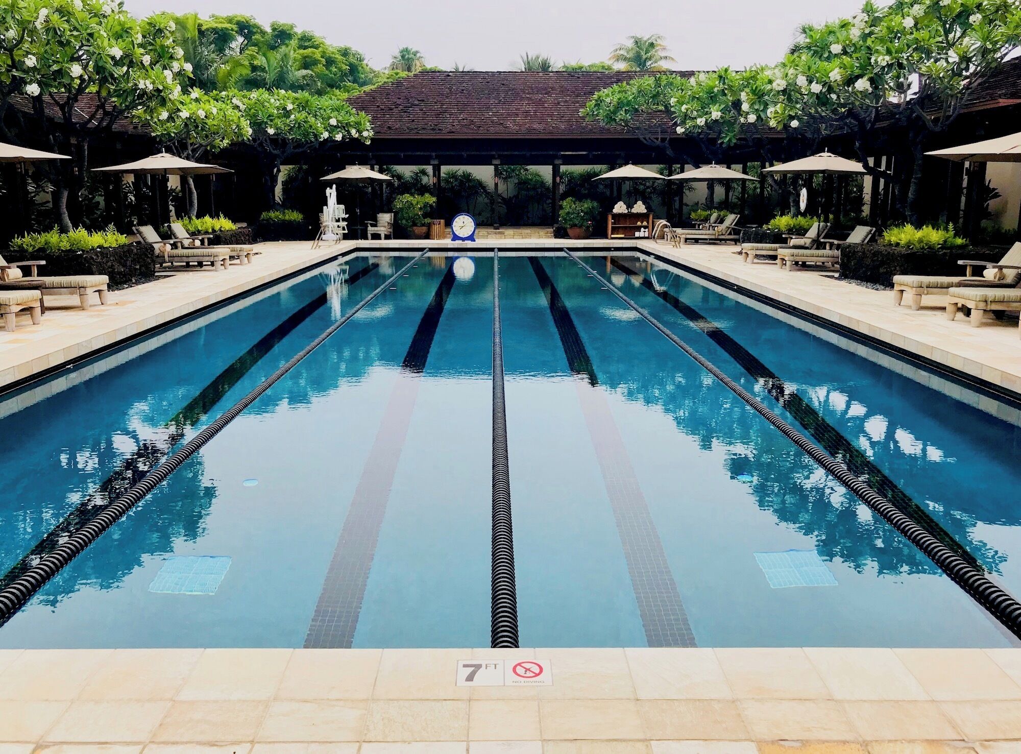A heated pool
