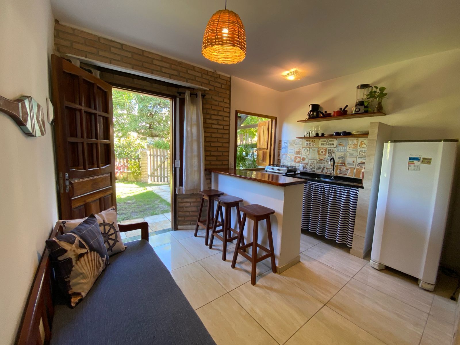 Apartemen Comfort, pemandangan kebun | Dapur pribadi