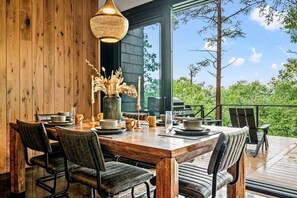 Dining - Luxury Treehouse Retreat | Private Trails & Views! (Brevard)
