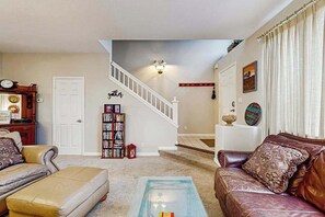 TV, fireplace, DVD player, offices