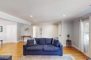 TV, fireplace, offices - Updated Santa Rosa Home with Shaded Patio (Santa Rosa)