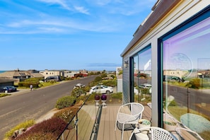 Terrace/patio - Bodega Bay oceanview home near golf course (Bodega Bay)