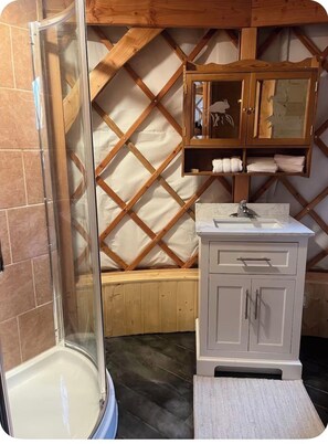Towels, soap, toilet paper