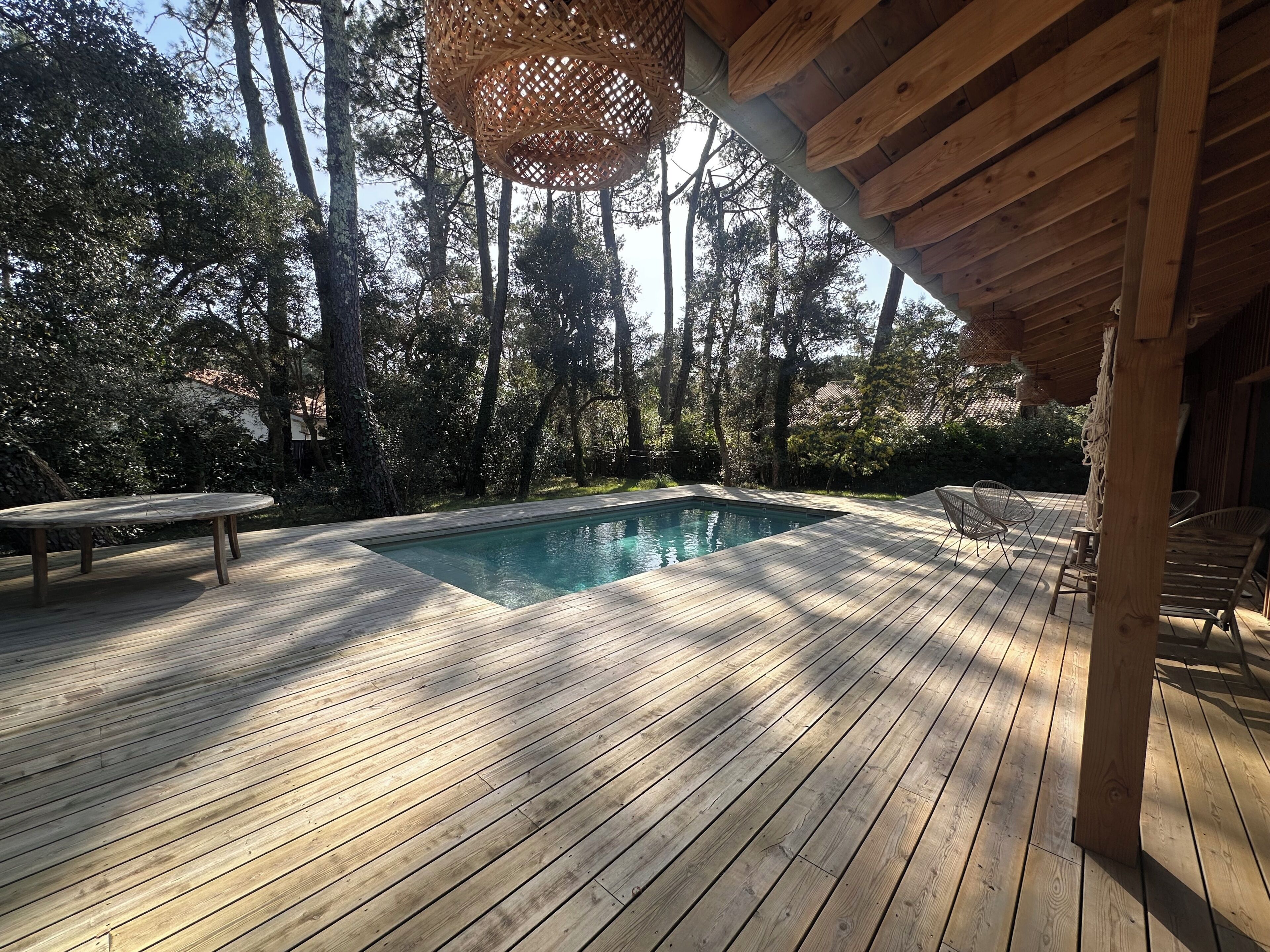 A heated pool